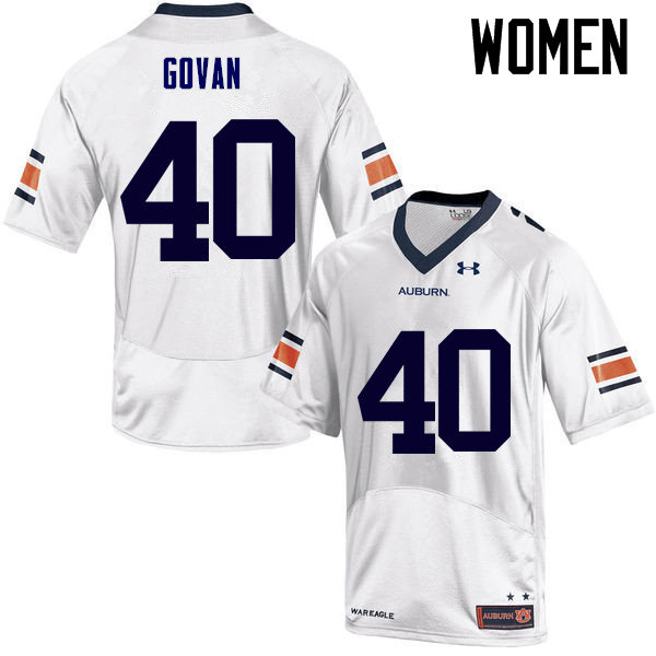 Women Auburn Tigers #40 Eugene Govan College Football Jerseys Sale-White - Click Image to Close